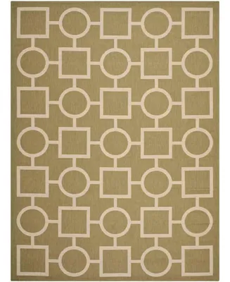 Safavieh Courtyard CY6925 Green and Beige 8' x 11' Sisal Weave Outdoor Area Rug