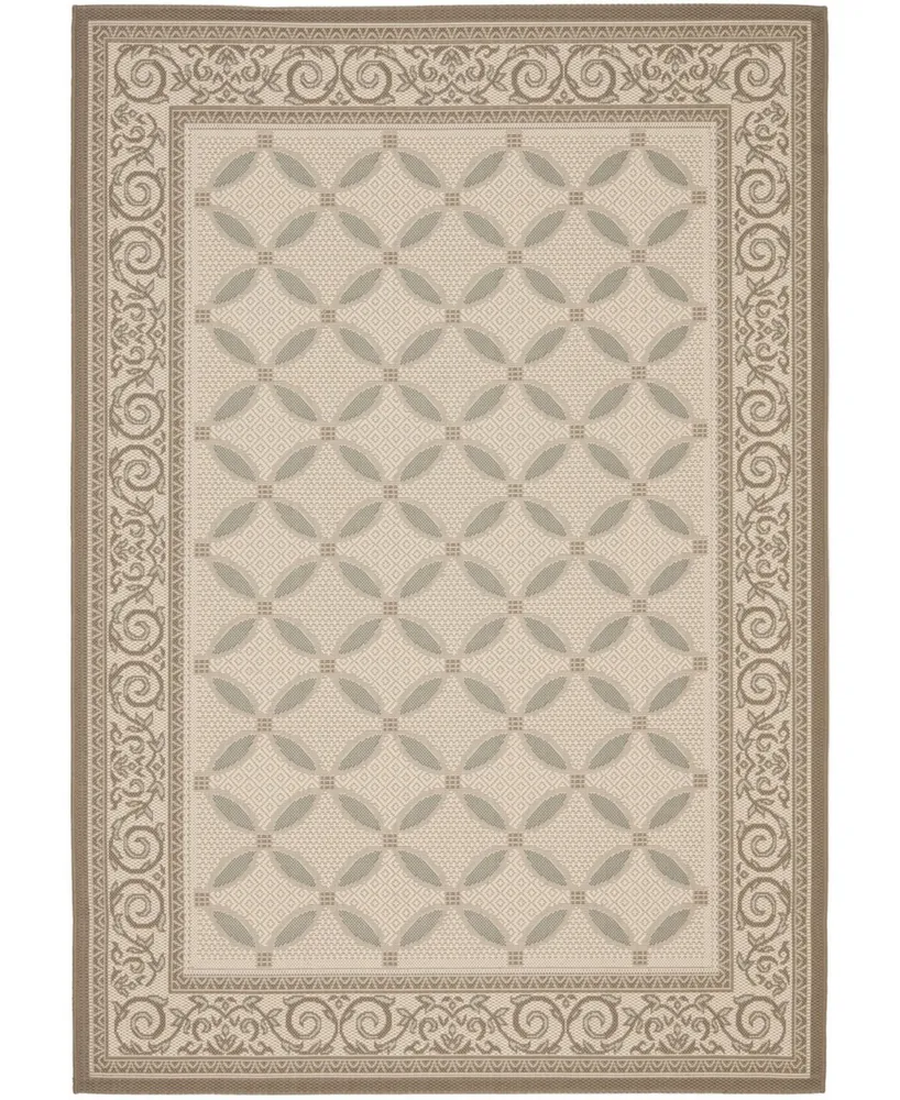 Safavieh Courtyard CY7107 Beige and Dark Beige 5'3" x 7'7" Outdoor Area Rug