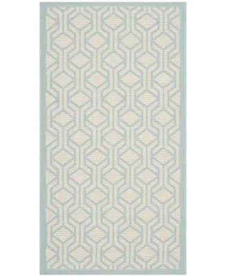 Safavieh Courtyard CY8062 Gray and Blue 6'7" x 6'7" Round Outdoor Area Rug