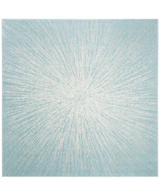 Safavieh Evoke EVK228 Aqua and Ivory 6'7" x 6'7" Square Area Rug