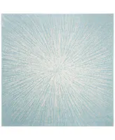 Safavieh Evoke EVK228 Aqua and Ivory 6'7" x 6'7" Square Area Rug