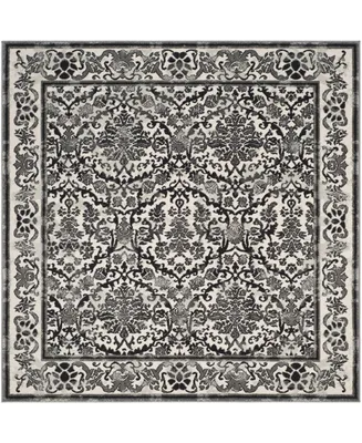 Safavieh Evoke EVK242 Ivory and Gray 6'7" x 6'7" Square Area Rug