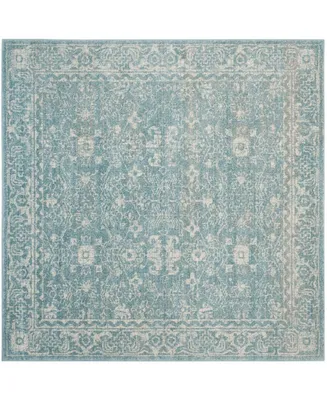 Safavieh Evoke EVK270 Light Blue and Ivory 6'7" x 6'7" Square Area Rug