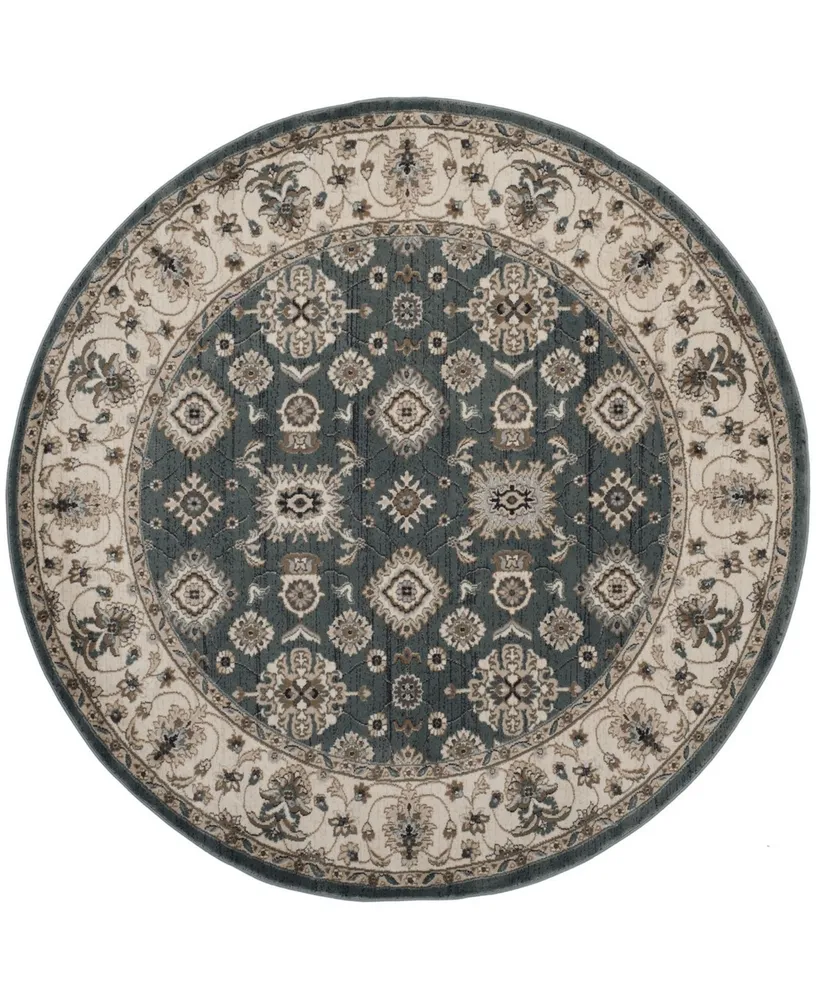 Safavieh Lyndhurst LNH332 Teal and Cream 7' x 7' Round Area Rug