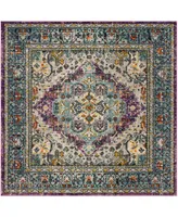 Safavieh Monaco MNC251 Violet and Light Blue 6'7" x 6'7" Square Area Rug