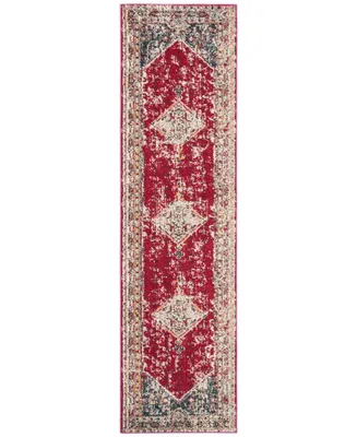 Safavieh Monaco MNC257 Ivory and Red 2'2" x 8' Runner Area Rug