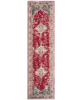 Safavieh Monaco MNC257 Ivory and Red 2'2" x 8' Runner Area Rug