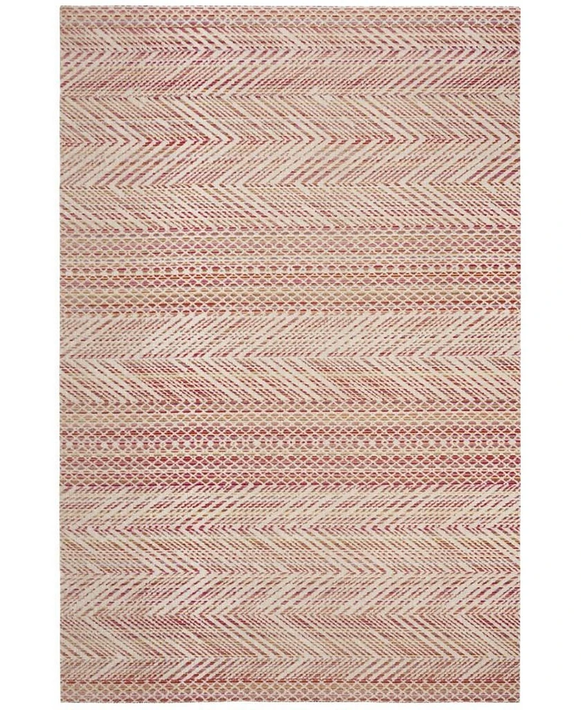 Safavieh Montage MTG181 Pink and Multi 5'1" x 7'6" Outdoor Area Rug