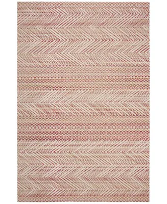 Safavieh Montage MTG181 Pink and Multi 5'1" x 7'6" Outdoor Area Rug