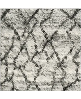 Safavieh Retro RET2144 Light Gray and Black 6' x 6' Square Area Rug