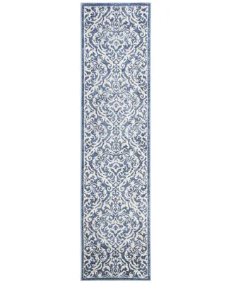 Safavieh Brentwood BNT810 Navy and Creme 2' x 8' Runner Rug