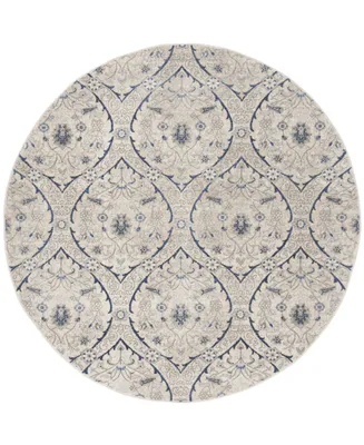 Safavieh Brentwood BNT860 Light Gray and Blue 6'7" x 6'7" Round Area Rug