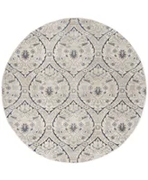 Safavieh Brentwood BNT860 Light Gray and Blue 6'7" x 6'7" Round Area Rug