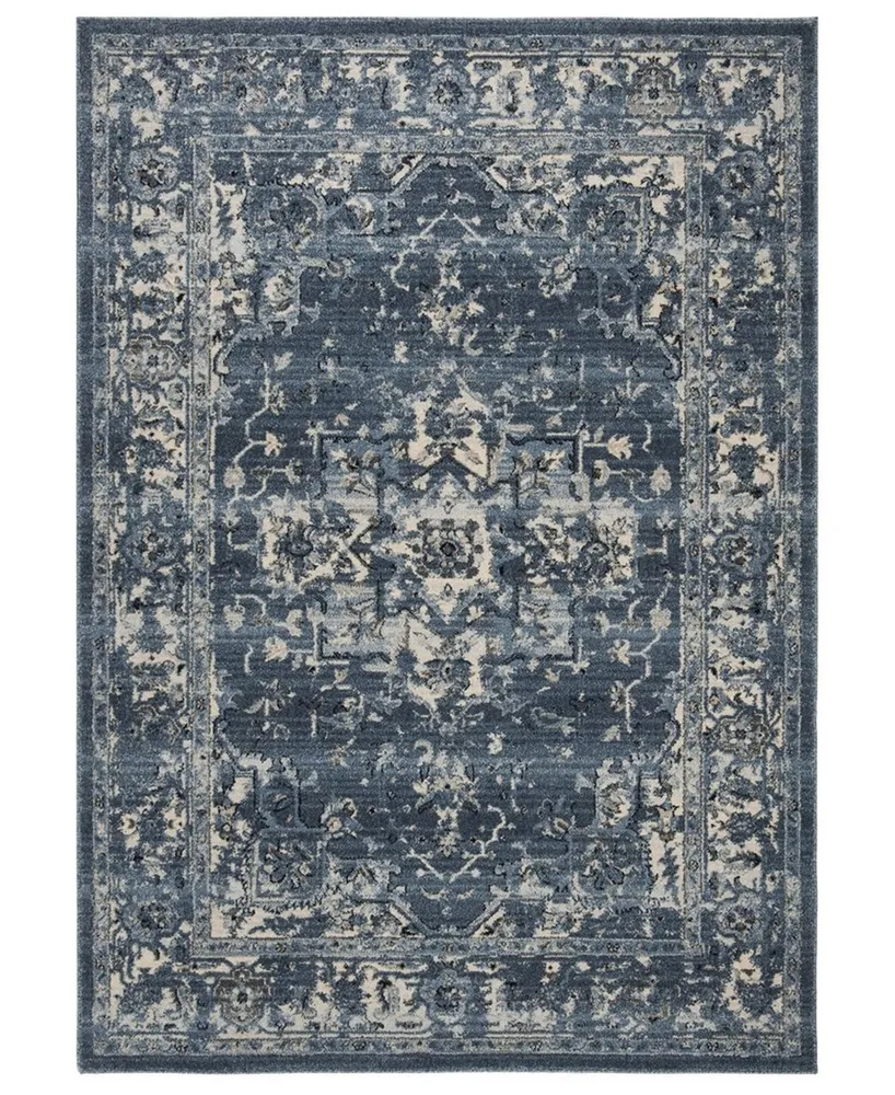 Safavieh Charleston CHL411 Navy and Creme 5'3" x 7'6" Area Rug