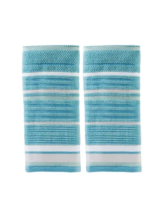 Seabrook Stripe 2 Piece Hand Towel Set