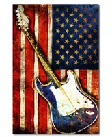 Courtside Market Patriotic Guitar Gallery-Wrapped Canvas Wall Art - 12" x 18"