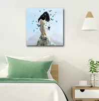 Courtside Market Don't Forget Me Gallery-Wrapped Canvas Wall Art - 16" x 16"