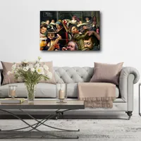 Courtside Market Dinner Music Gallery-Wrapped Canvas Wall Art - 18" x 26"