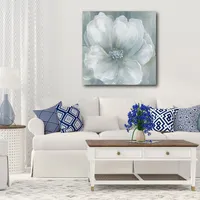 Courtside Market Grey Flower Ii Gallery-Wrapped Canvas Wall Art - 30" x 30"