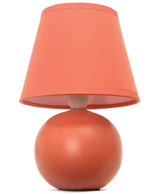 Simple Designs Mini Ceramic Globe Table Lamp