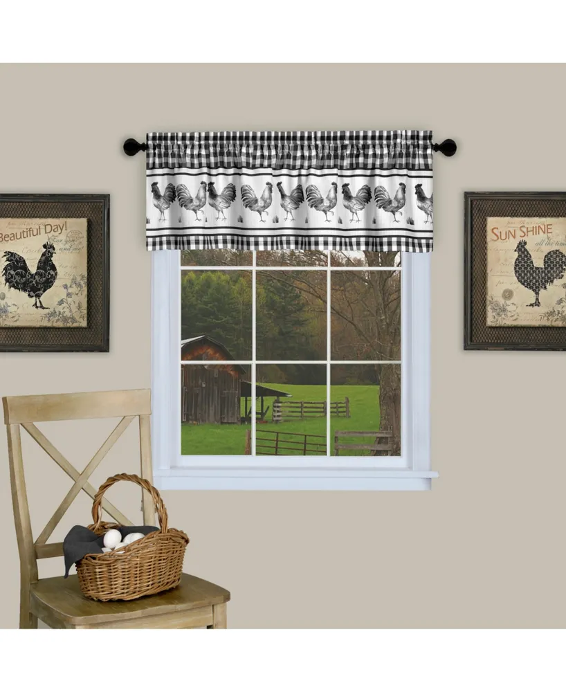 Achim Barnyard Gingham Kitchen Window Valance, 58" x 14"