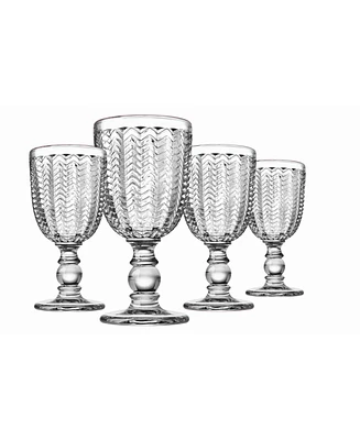 Godinger Carson Modern Vintage Red Wine Glasses, Set of Four