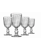 Godinger Carson Modern Vintage Red Wine Glasses, Set of Four