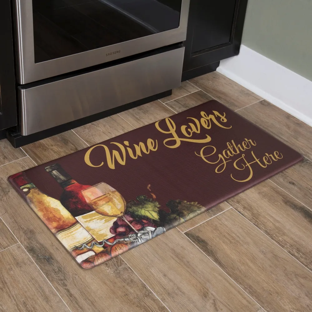 Home Dynamix Nicole Miller Cook N Comfort "Wine Lovers" Cushioned Anti-Fatigue Kitchen Mat