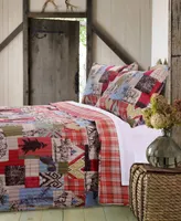 Greenland Home Fashions Rustic Lodge Quilt Set, 3-Piece Full - Queen