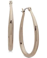 Lauren Ralph Elongated Small Hoop Earrings 1"