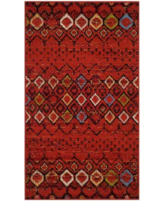 Safavieh Amsterdam AMS108 Terracotta and Multi 3' x 5' Outdoor Area Rug