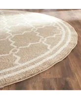 Safavieh Amherst AMT414 Wheat and Beige 5' x 5' Round Area Rug