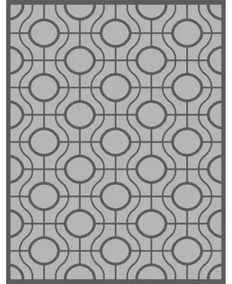 Safavieh Courtyard CY6115 Light Gray and Anthracite 4' x 5'7" Sisal Weave Outdoor Area Rug