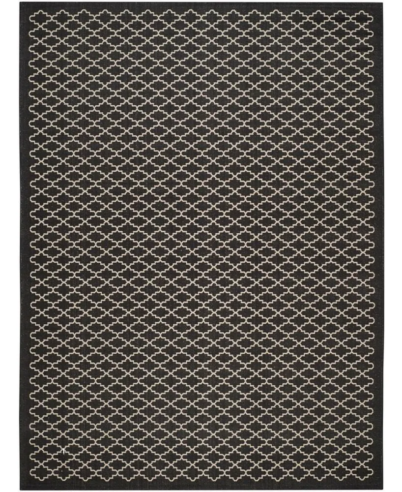 Safavieh Courtyard CY6919 Black and Beige 9' x 12' Outdoor Area Rug