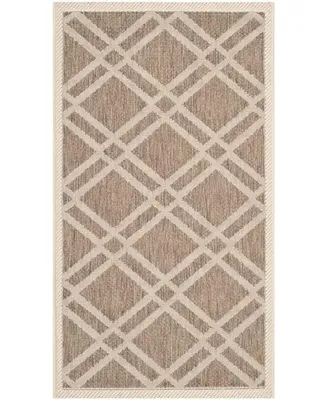 Safavieh Courtyard CY6923 and Bone 2'7" x 5' Sisal Weave Outdoor Area Rug