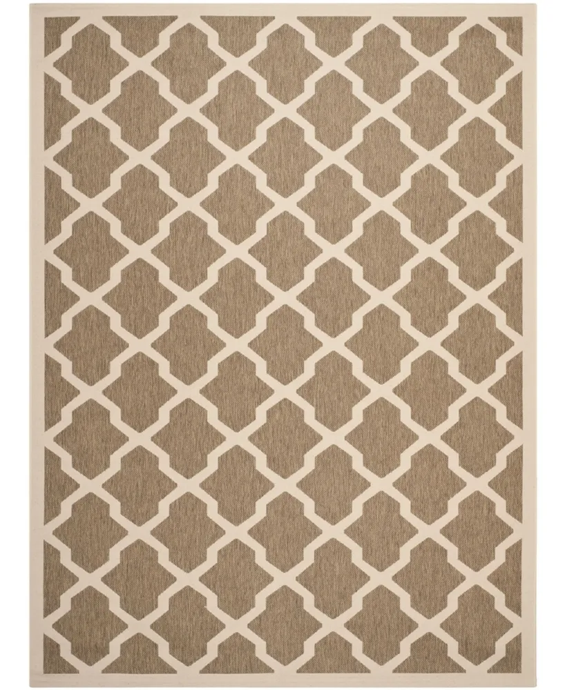 Safavieh Courtyard CY6903 Brown and Bone 9' x 12' Outdoor Area Rug