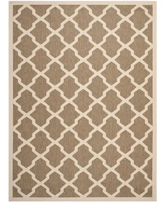 Safavieh Courtyard CY6903 Brown and Bone 9' x 12' Outdoor Area Rug