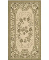 Safavieh Courtyard CY7208 Cream and Green 2'7" x 5' Sisal Weave Outdoor Area Rug