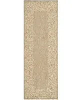 Safavieh Courtyard CY5139 Dark Beige and Beige 2'7" x 8'2" Runner Outdoor Area Rug