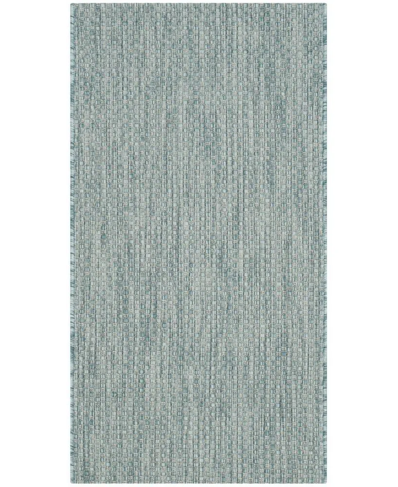 Safavieh Courtyard CY8521 Aqua and Gray 2'7" x 5' Outdoor Area Rug