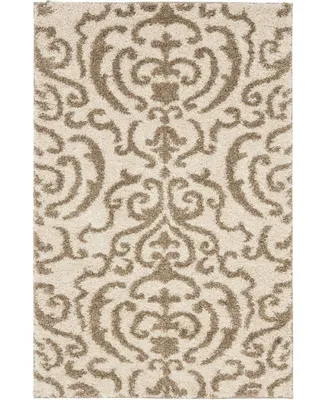 Safavieh Florida Shag SG462 Cream and Beige 2'3" x 4' Area Rug