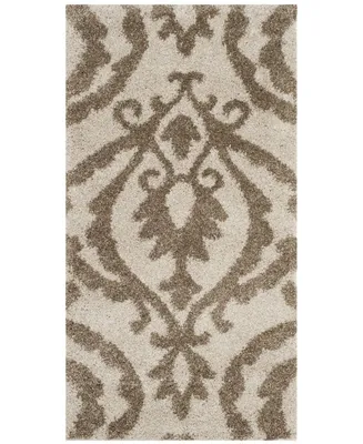 Safavieh Florida Shag SG469 Cream and Beige 2'3" x 4' Area Rug