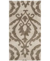 Safavieh Florida Shag SG469 Cream and Beige 2'3" x 4' Area Rug