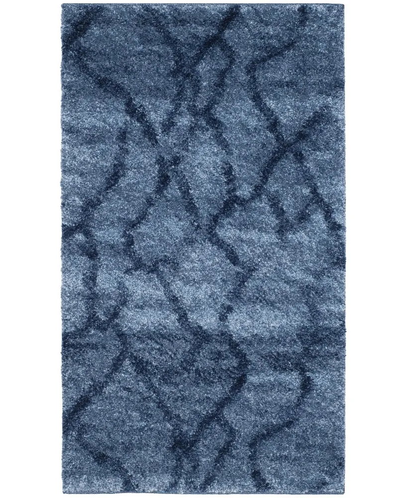 Safavieh Retro RET2144 Blue and Dark Blue 3' x 5' Area Rug