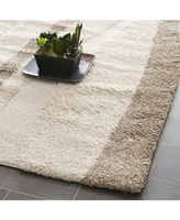 Safavieh Florida Shag SG451 Cream and Dark Brown 6' x 9' Area Rug