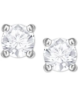 Swarovaki Silver-Tone Crystal Stud Earrings