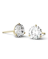 Moissanite Martini Stud Earrings (2 ct. t.w. Diamond Equivalent) in 14k White or Yellow Gold