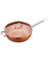 Culinary Edge 12", 6QT Copper Nonstick Wok Set