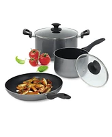 Culinary Edge 5 Piece Nonstick Cookware Set - 3QT Saucepan, 8QT Stock Pot, 12" Frypan