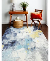 Bashian Medley 5570A Ivory/Blue 3'6" x 5'6" Area Rug